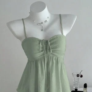 Women  Pleated Ruched Camisole Top